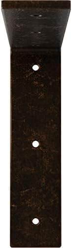 2" W x 8" D x 8" H Hamilton Steel Bracket, Antiqued Bronze