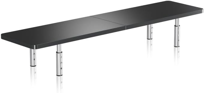 suptek Dual Monitor Stand Riser,Large Monitor Laptop Stand Riser 3 Adjustable Heights Computer Stand for Laptop, Printer