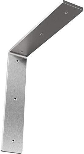 Ekena Millwork BKTM02X10X10HASS 2-Inch W x 10-Inch D x 10-Inch H Hamilton Bracket, Stainless Steel