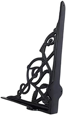 Adonai Hardware"Abiathar" Antique Iron Shelf Bracket (Supplied as 2 Pieces per Pack) - Black Powder Coated