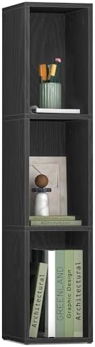 VASAGLE Bookshelf, 3-Tier Bookcase, 7.9 x 9.4 x 37.3 Inches