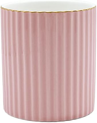 CROWNOS Pen Holder for Desk, Ceramic Pencil Cup Office Desk Organizer, Makeup Brush Holder (Pink)