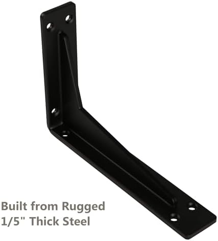 NEODROP 8-Pack 10 Inch Heavy Duty Shelf Brackets, Premium Metal Wall Bracket for Mantel, Countertop Support, Garage Stor