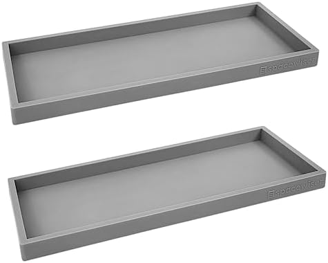 Spacewiser Silicone Countertop & Vanity Bathroom Tray – 2 PC 11.7"