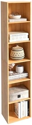 Wooden 6 Cube Storage Organizer, 6 Tier Storage Cubes Unit Display Cubby, Versatile Cubes Shelf and Cubby Organizer for 