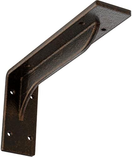2" W x 10" D x 4 3/4" H Embrey Steel Bracket, Antiqued Bronze