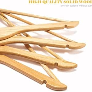 Lotus Wooden Hangers, Solid Wood Shirt Hangers,Dress Coat Jacket Clothes Hangers,with Extra Smooth Finish, 360 Degree Sw