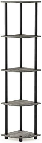 5-Tier Corner Bookshelf, Corner Shelf for Organization and Storage, Open Storage Shelves, Home Office, Living Room, Gara