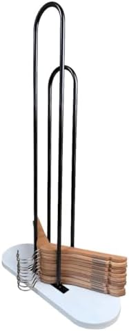 NAHANCO 101W-WD Deluxe Wood Hanger Stacker, White, Pack of 1