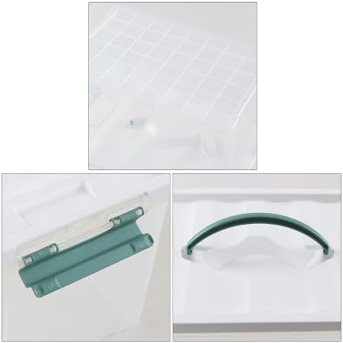 6-Pack Clear Storage Latch Bins, 14 L Plastic Storage Boxes with Lid