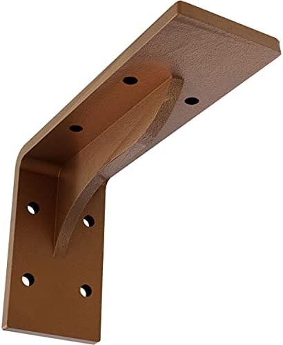 Ekena Millwork BKTM02X06X03EBHCO Steel Bracket Embrey, 2" W x 6" D x 3 3/4" H, Hammered Copper