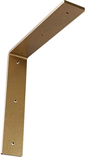 2"W x 10"D x 10"H Hamilton Steel Bracket, Hammered Gold