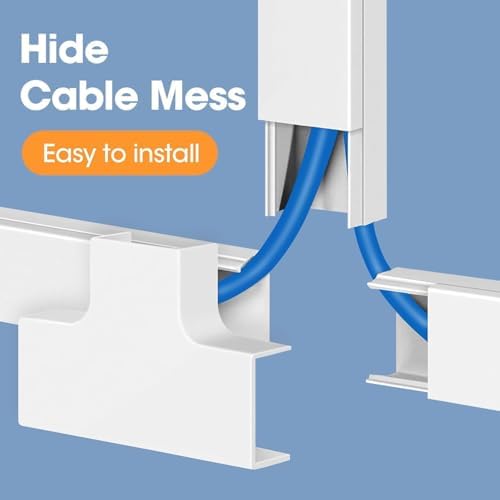 315in Cord Hider Kit, Paintable Cable Raceway, Cord Covers for Wires on Wall, Cord Hider for Wall Mount tv, tv Cable Hid