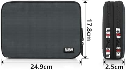 BUBM Double Layer Electronic Accessories Organizer, Travel Gear Bag for Cables, USB Flash Drive, Plug and More, Perfect 