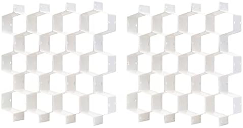 Drawer Splitter 16-piece Set Adjustable Honeycomb Organizer Tie Sock Organizer Underwear Panties Cosmetic Sorter (White)