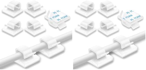 200 Pcs Cable Clips, Adhesive Cable Organizer Cord Holder Wire Clip Wire Management Self Adhesive Hooks Wire Holder for 