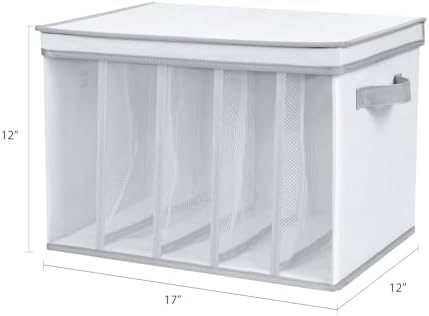 Univivi Large Size Sweater Organizer for Closet, 5 Grids, 2 Pack