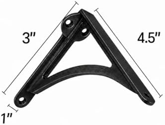 Khtumeware 100% Solid Brass Decorative Shelf Brackets, 4.5-inch Wall-Mounted Shelving Brackets, 2-Pack Antique Black Vin