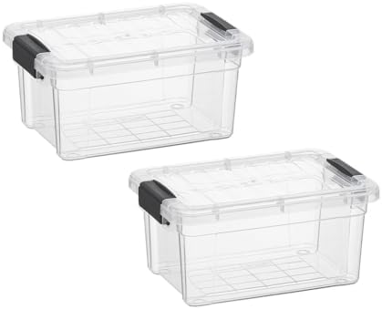 Superio 3.4 Quart Clear Plastic Storage Boxes with Lids, Stackable Organizer Containers, BPA-Free Storage Bins for Home,