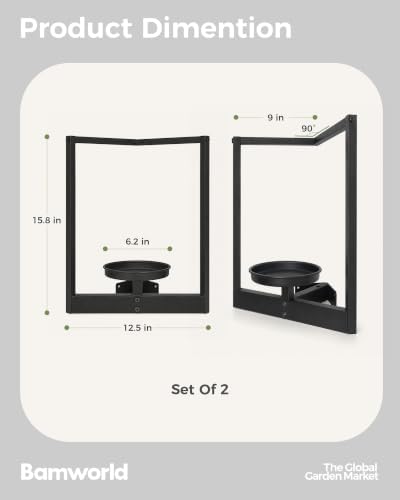 Bamworld Picture Frame Wall Planters Set of 2 Corner Wall Plant Holder