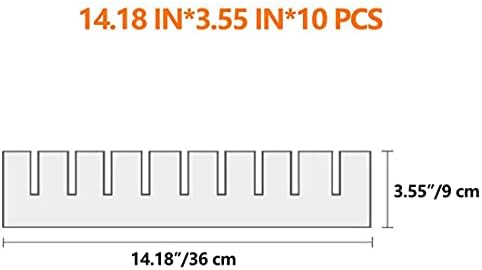10Pcs Drawer Dividers, 14.18" x 3.55", Thick, DIY Organizer Separator, Large Adjustable Dresser Drawer Organizer for Clo
