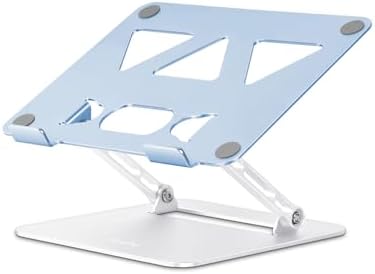 Aoviho Adjustable Laptop Stand for Desk,Portable Laptop Stand Holder and Riser,Foldable Aluminum Notebook Computer Stand