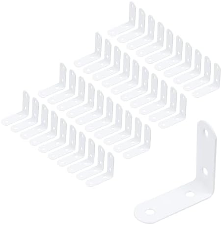 Coshar 40 Pcs Small Right Angle Bracket Corner Brace L Shape Shelf Bracket