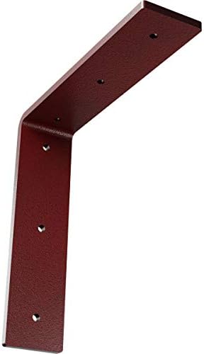 2"W x 8"D x 8"H Hamilton Steel Bracket, Hammered Bright Red