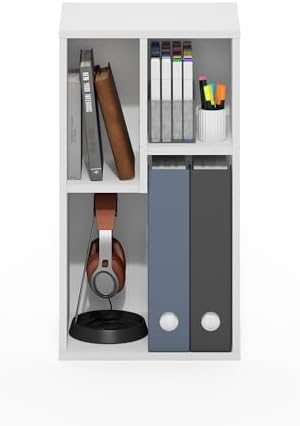 Furinno DALY Book Shelf, 3-Cube Bookshelf, Cube Storage Organizer Bookcase with Irregular Compartments, 9.4 x 11.7 x 21.