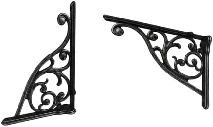 Heavy Duty Solid Stand,8 Inch 4 Pack Iron Gray,Right Angle Wall Panel Support Bracket,Decorative Shelf Bracket,Heavy Dut