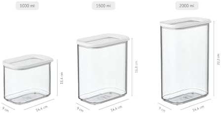 Rosti Modula Storage Box with Clear Lid 1500-Millilitre Capacity