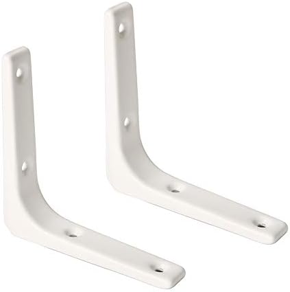 SAYAYO Wall Shelf Bracket White, 4 Inch Heavy Duty L Bracket for Wood