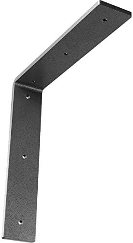 2"W x 10"D x 10"H Hamilton Steel Bracket, Hammered Silver