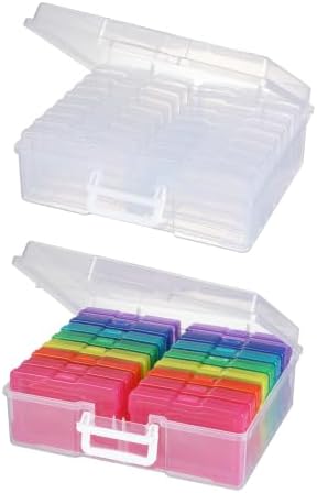 novelinks Photo Storage Boxes with Handle, Photo Organizers and Storage
