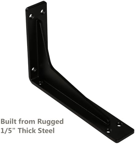 NEODROP 8 Inch Heavy Duty Shelf Brackets, Premium Metal Wall Bracket for Mantel, Countertop Support, Garage Storage Shel