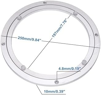 Aluminum Heavy Duty Lazy Susan Rotating Turntable Bearing Swivel Plate Hardware for Dining-Table (10 inch)