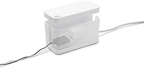 Bluelounge CableBox Mini White - Cable Management - Small Surge Protector Included