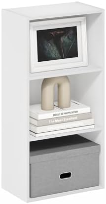 3-Tier Bookcase, Cube Bookshelf, Book Shelf, Cube Storage Organizer with Open Shelves, 9.3 x 16 x 31.4, for Living Room,