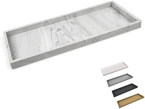Spacewiser Silicone Countertop & Vanity Tray – 11.7” Bathroom Counter Tray