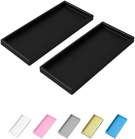 Vanity and Bathroom Tray, 11.8" ABS Countertop Organizer,Waterproof Vanity Tray for Toilet Tank,Perfume,Soap,Keys,Bathro
