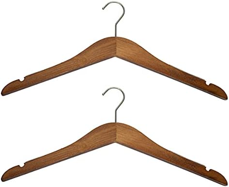 Slim Luxe Wood Top Hangers, Heavy Duty Pants Hangers, Skirt Hangers, Coat Hangers- Clothes Hangers - Non Slip, Slim and 