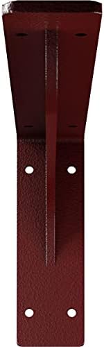 Ekena Millwork BKTM02X16X06EBHRE Steel Bracket Embrey, 2"W x 16"D x 6 1/2"H, Hammered Bright Red
