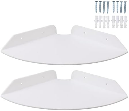 2pcs Wall Mount Floating Corner Shelves for Bedrooms and Living Rooms, Large Space with Acrylic Material, Easy Installat