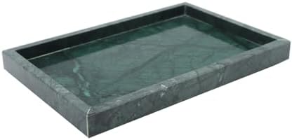 African Natural Marble Tray, 11.8"x7.8" Coffee Table Vanity/Decorative Tray for Jewerly, Watch, Perfume, Rectangle Genui