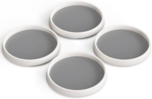 Simple Houseware 10-Inch Lazy Susan Spice Organizer Rotating Tray, 4-Pack
