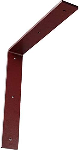 Ekena Millwork BKTM02X12X12HAHRE 2 inch W x 12 inch D x 12 inch H Hamilton Steel Bracket, Hammered Bright Red