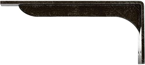 Ekena Millwork BKTM02X12X05EBAWS Steel Bracket Embrey, 2" W x 12" D x 5 1/4" H, Antiqued Warm Silver