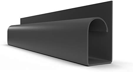 Electriduct Large Hook Channel Cable Raceway Desk Cord and Wire Organizer - 59 Inch (Case of 20) - Black