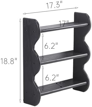 Aboacen 100% Solid Wood Bathroom Wall Shelves, Water Proof Shelves for Wall