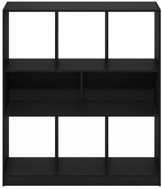 Furinno DALY Book Shelf, 8-Cube Bookshelf, Horizontal Cube Storage Organizer Bookcase, 10.9 x 35.4 x 39.4, for Living Ro